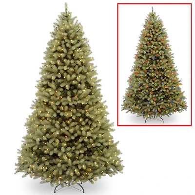 National Tree 10' "Feel Real" Down Swept Douglas Fir Hinged Tree with 1000 Low Voltage Dual Led Lights