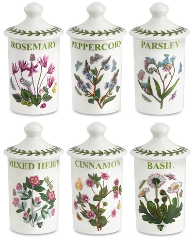 Portmeirion Botanic Garden Spice Jars, Set of 6