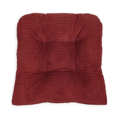 Arlee Home Fashions Solid Textured Memory Foam 2-Pack Chair Pads