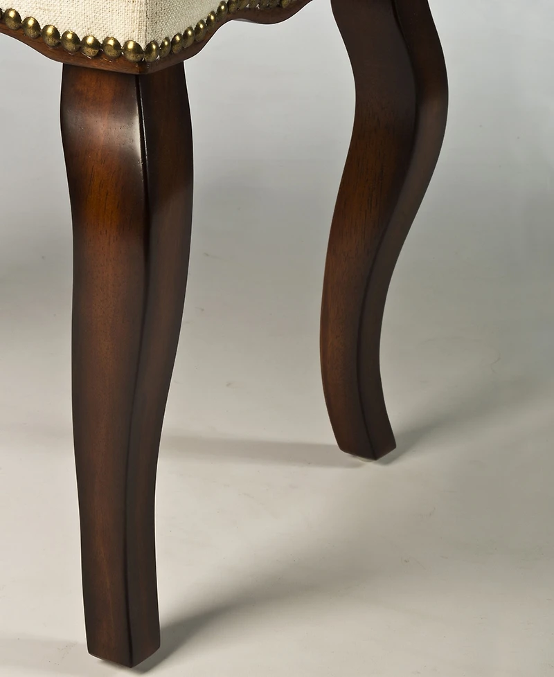 Hamilton Backless Vanity Stool with Nail Head Trim