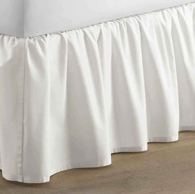 Laura Ashley Solid Ruffled Cotton Bedskirt