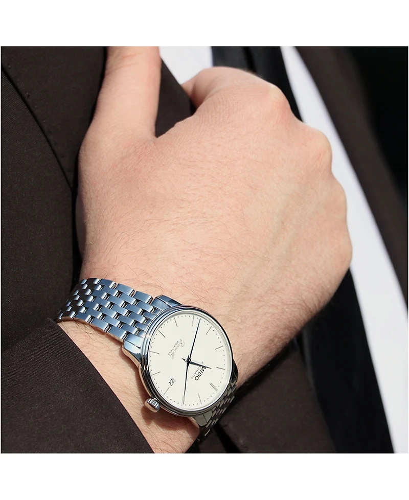 Mido Men's Swiss Automatic Baroncelli Iii Heritage Stainless Steel Bracelet Watch 39mm