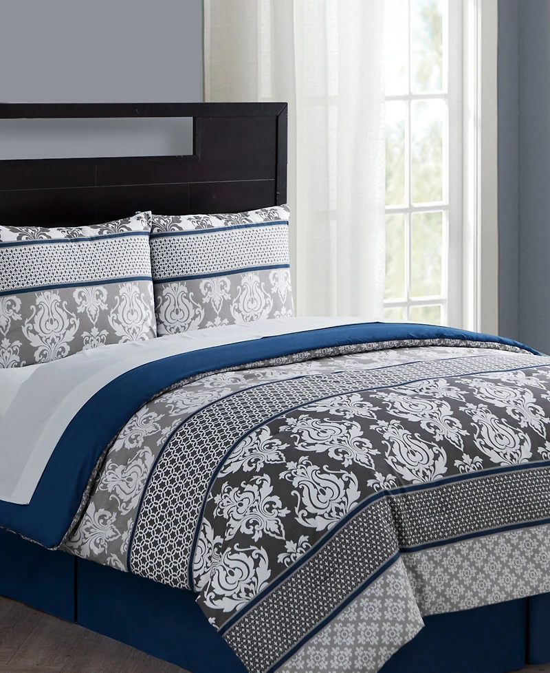 Closeout! Vcny Home Beckham 8-Pc. Damask Comforter Set