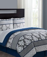 Closeout Vcny Home Beckham 8 Pc. Damask Comforter Sets