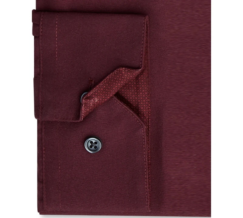 Society of Threads Men's Slim-Fit Non-Iron Performance Solid Dress Shirt