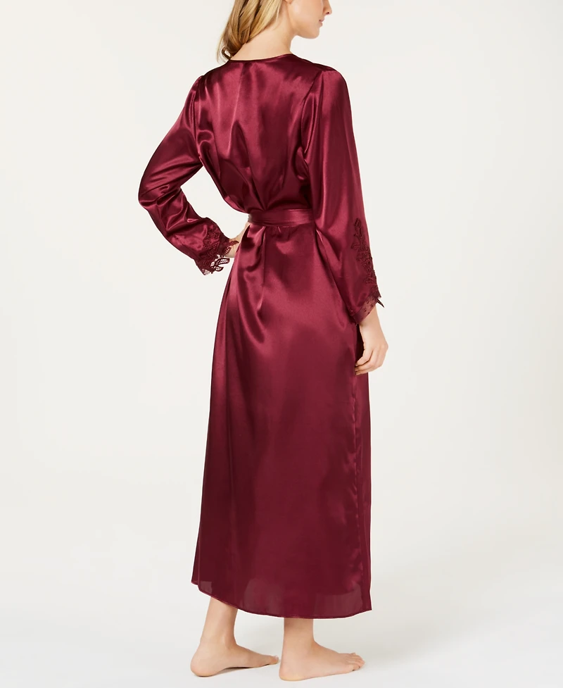 Flora by Flora Nikrooz Stella Satin Venise Trim Robe