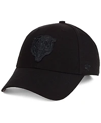 '47 Brand Chicago Bears Black & Black Mvp Strapback Cap