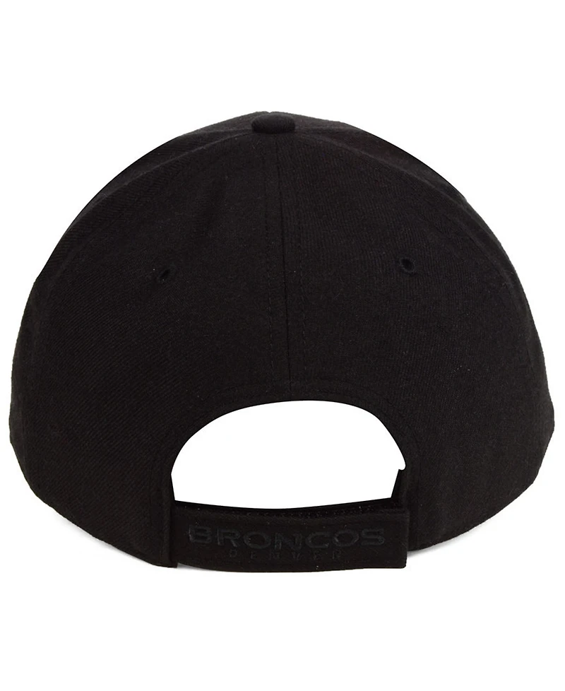 '47 Brand Denver Broncos Black & Black Mvp Strapback Cap