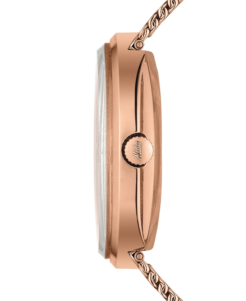 Mido Men's Swiss Automatic Commander Classic Rose Gold-Tone Pvd Stainless Steel Bracelet Watch 37mm - A Special Edition