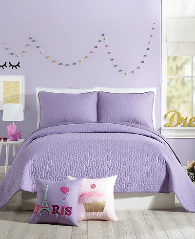 Urban Playground Coty Purple 3-Pc. Quilt Set, Full/Queen