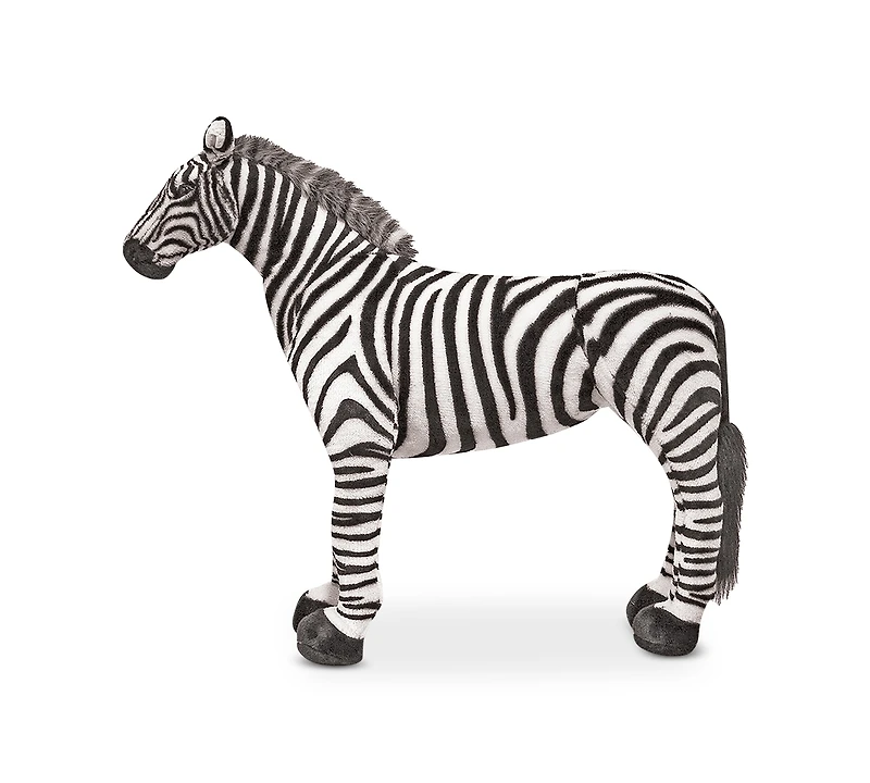 Melissa & Doug Plush Lifelike Giant Striped Zebra