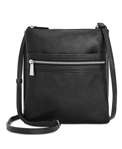 Giani Bernini Triple-Zip Pebble Leather Dasher Crossbody, Exclusively at Macy's