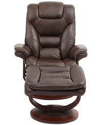 Faringdon Leather Euro Chair & Ottoman