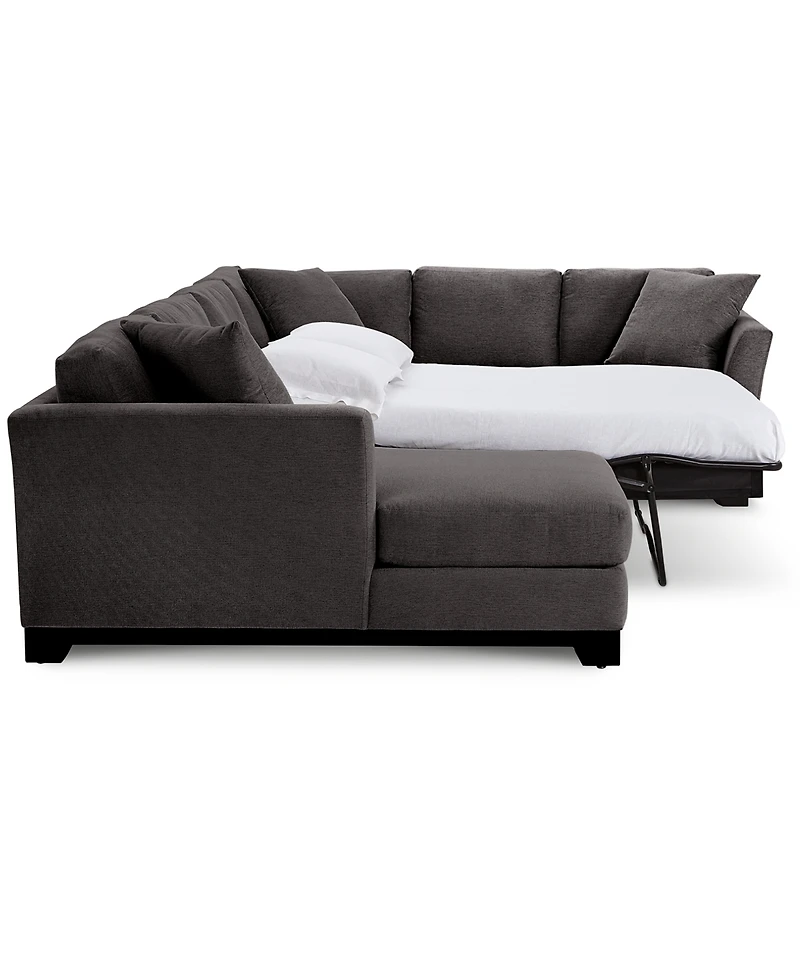 Elliot Ii 138" Fabric 3-Piece Chaise Sleeper Sectional, Created for Macy's