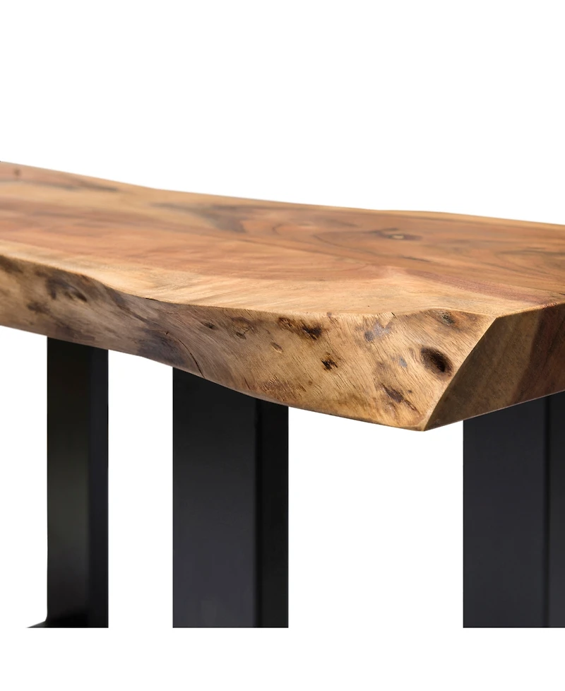 Alaterre Furniture Alpine Natural Live Edge Wood End Table