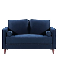 Lillith Modern Loveseat With Upholstered Fabric and Wooden Frame