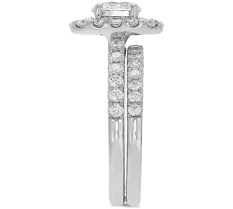 Grown With Love Igi Certified Lab Diamond Halo Bridal Set (2 ct. t.w.) 14k White Gold