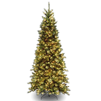 National Tree 6.5' Tiffany Fir Slim Tree with 400 Clear Lights