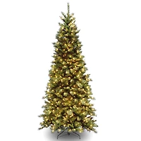 National Tree 6.5' Tiffany Fir Slim Tree with 400 Clear Lights