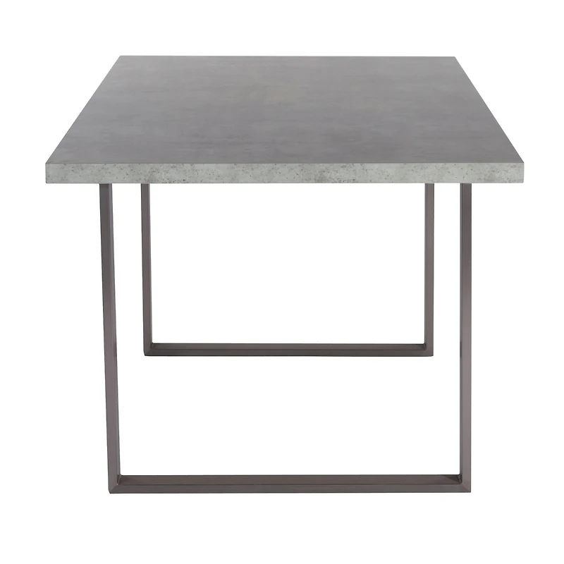 Fenton Contemporary Dining table: With Cement Gray Top
