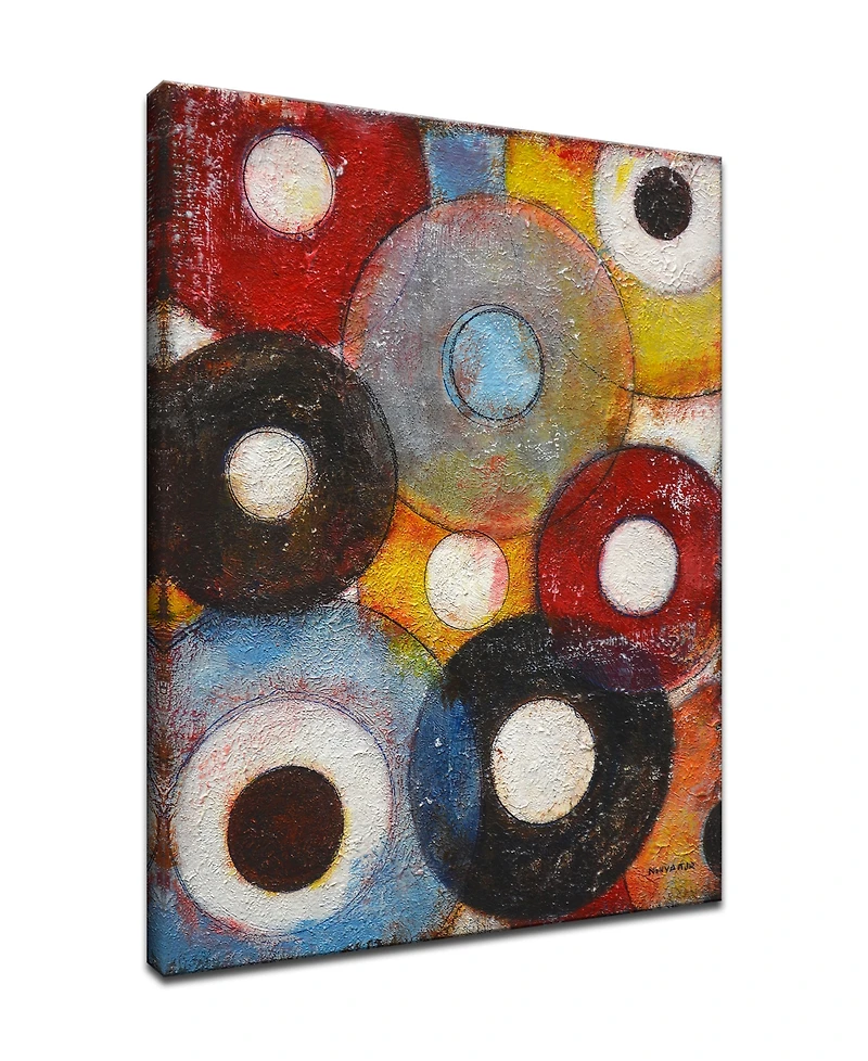Ready2HangArt, 'Color Wheels Ii' Colorful Abstract Canvas Wall Art, 30x20"