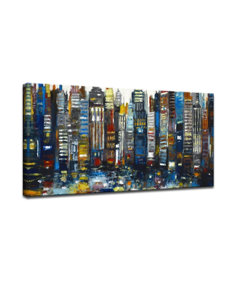 Ready2HangArt, 'Big City' Abstract Canvas Wall Art, 30x60"