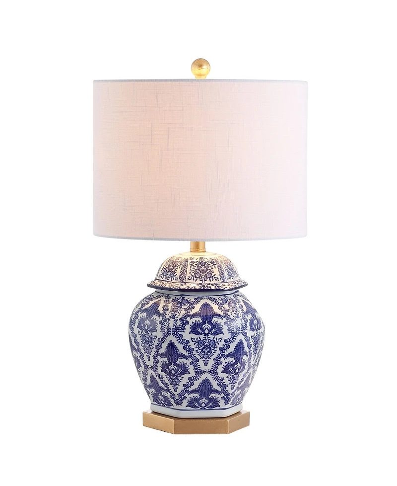 Jonathan Y Gretchen 25" Ginger Jar Ceramic,Metal Led Table Lamp