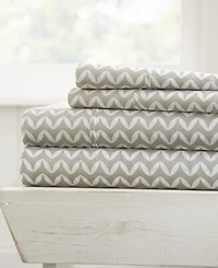ienjoy Home The Farmhouse Chic Premium Ultra Soft Pattern 4-Pc. Sheet Set, California King