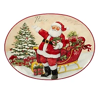 Certified International Holiday Wishes Oval Platter
