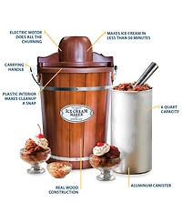 Nostalgia ICMP600WD 6-Quart Wood Bucket Ice Cream Maker
