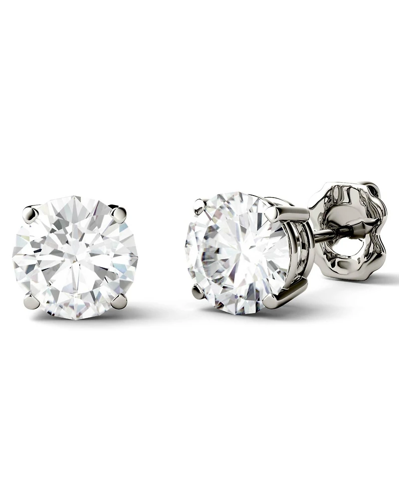 Moissanite Stud Earrings (2 ct. t.w. Diamond Equivalent) 14k White or Yellow Gold
