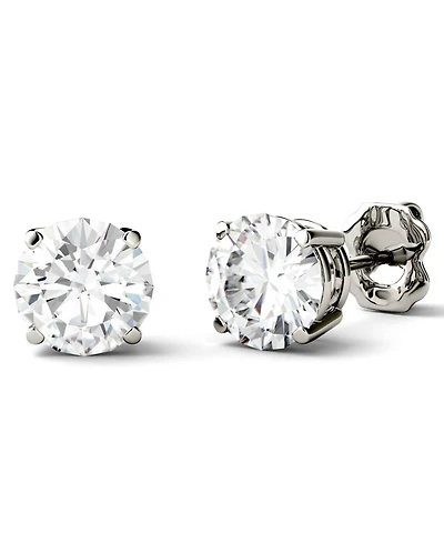 Moissanite Stud Earrings (2 ct. t.w. Diamond Equivalent) 14k White or Yellow Gold