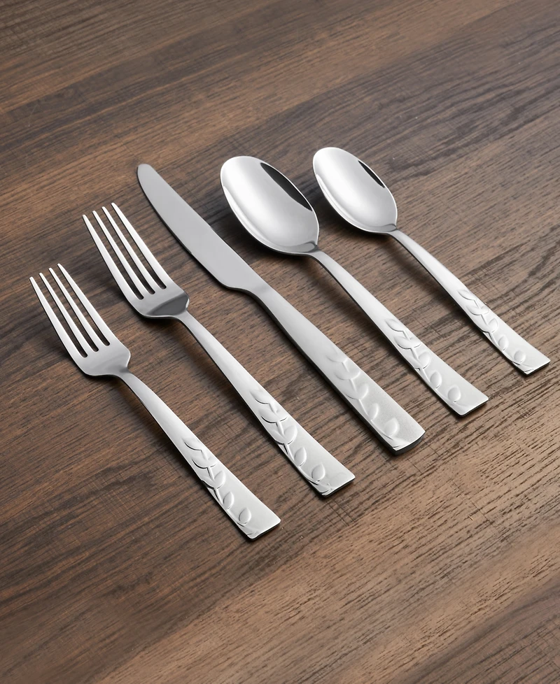 Cambridge Silversmiths Blossom Sand 20-Piece Flatware Set, Service for 4