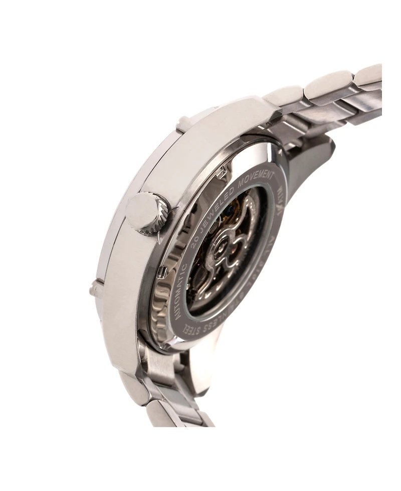 Heritor Automatic Daniels Silver Stainless Steel Watches 43mm