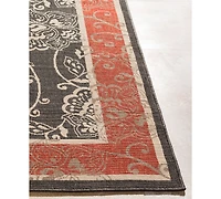 Livabliss Alfresco Alf-9592 Black 2'3" x 4'6" Area Rug, Indoor/Outdoor