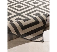 Livabliss Alfresco Alf-9639 Black 2'3" x 4'6" Area Rug, Indoor/Outdoor
