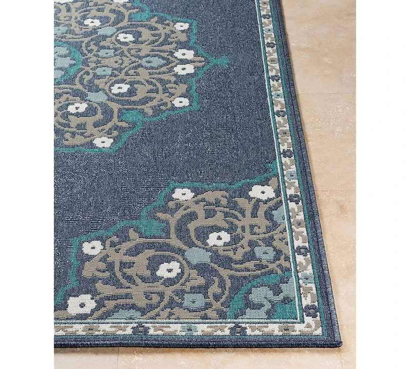 Closeout! Livabliss Alfresco Alf-9678 Charcoal 2'3" x 11'9" Runner Area Rug, Indoor/Outdoor