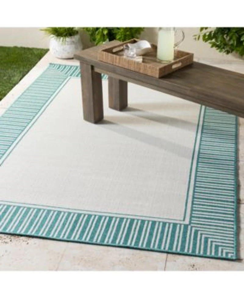 Livabliss Alfresco Alf 9680 Teal Area Rug Collection