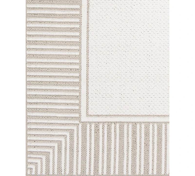 Livabliss Alfresco Alf-9681 Taupe 5'3" x 7'6" Area Rug, Indoor/Outdoor