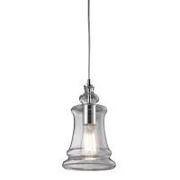 1 light pendant in polished chrome