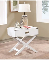 Furniture of America Nenol X-Shape Legs Side Table