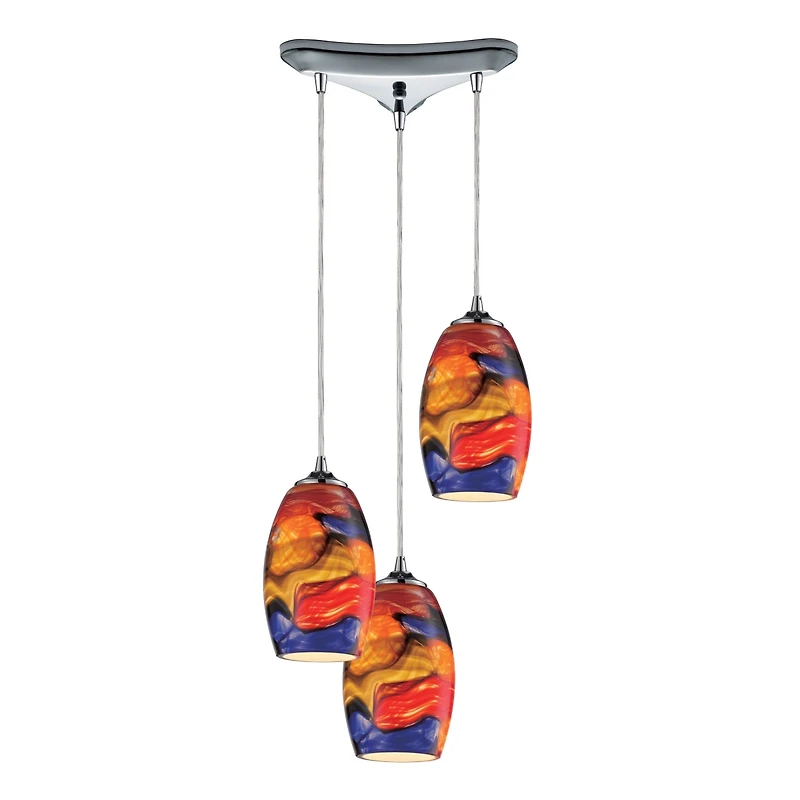Surrealist Light Pendant in Polished Chrome
