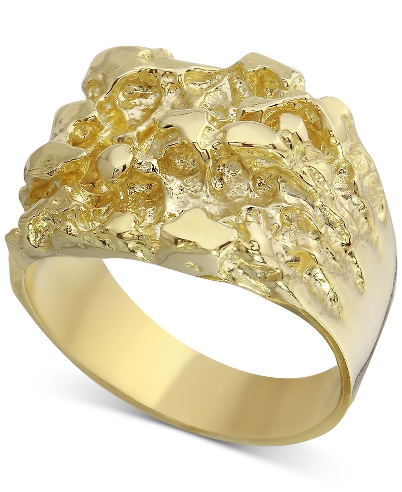 Men's Nugget Ring in 10k Gold