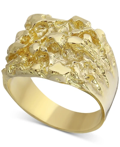 Men's Nugget Ring in 10k Gold