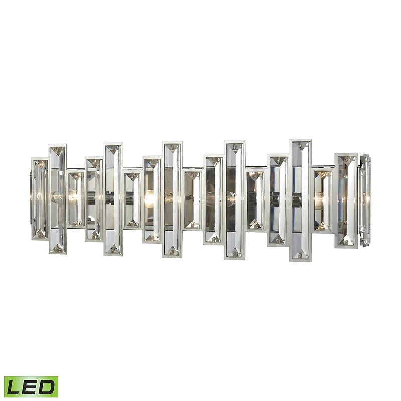 Crystal Heights 4 Light Vanity in Polished Chrome with Clear Crystal