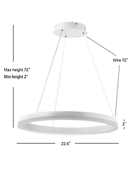 Jonathan Y Baxter Integrated Led Metal Hoop Pendant