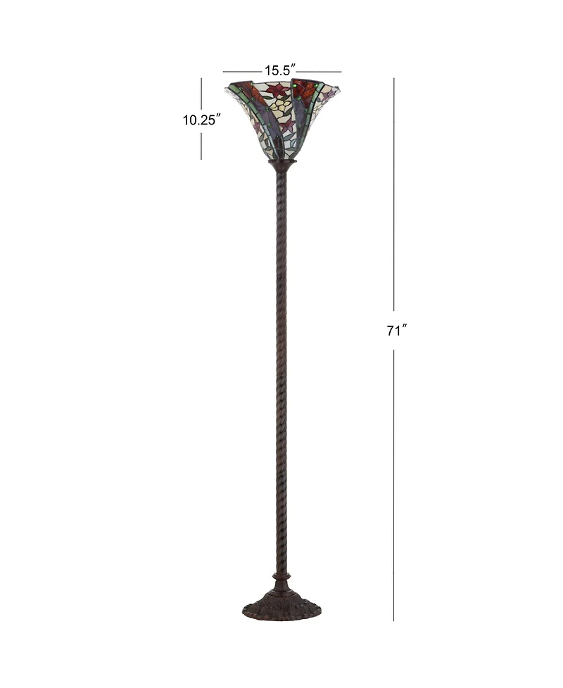 Jonathan Y Williams Tiffany-Torchiere Led Floor Lamp
