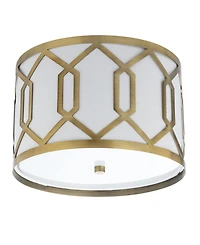 Jonathan Y Hex 2-Light Metal Led Flush Mount