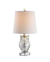 Jonathan Y Night Owl Glass, Crystal Led Table Lamp