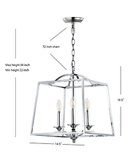 Jonathan Y Gloria 3-Light Metal Led Pendant